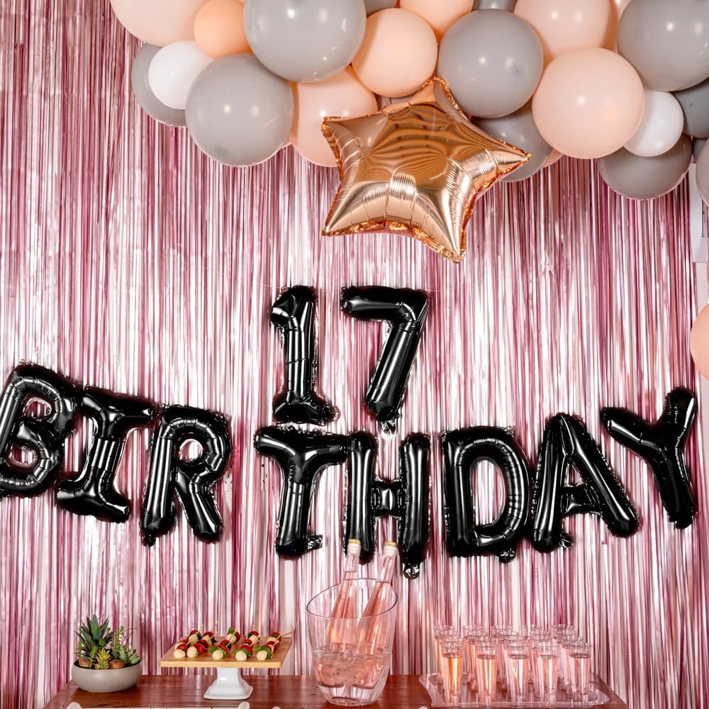 Balloonify – Globo con números de 16 pulgadas, 1 globo de fiesta reutilizable, número “7”, autosellado, globo metálico de aluminio negro, resistente