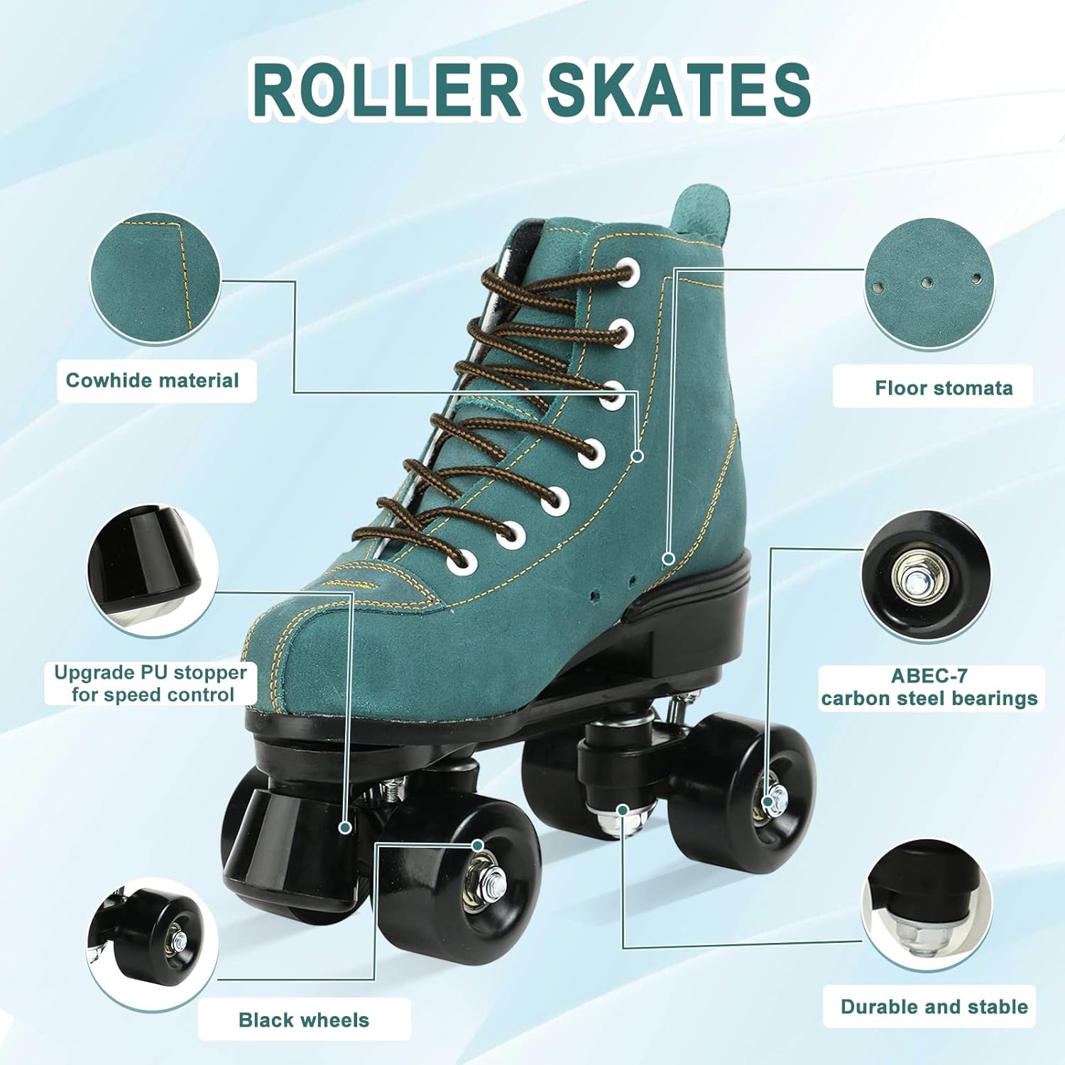 jessie Patines de ruedas para mujer, de doble fila, para exteriores e interiores, patines ajustables para mujeres, hombres, niños y niñas