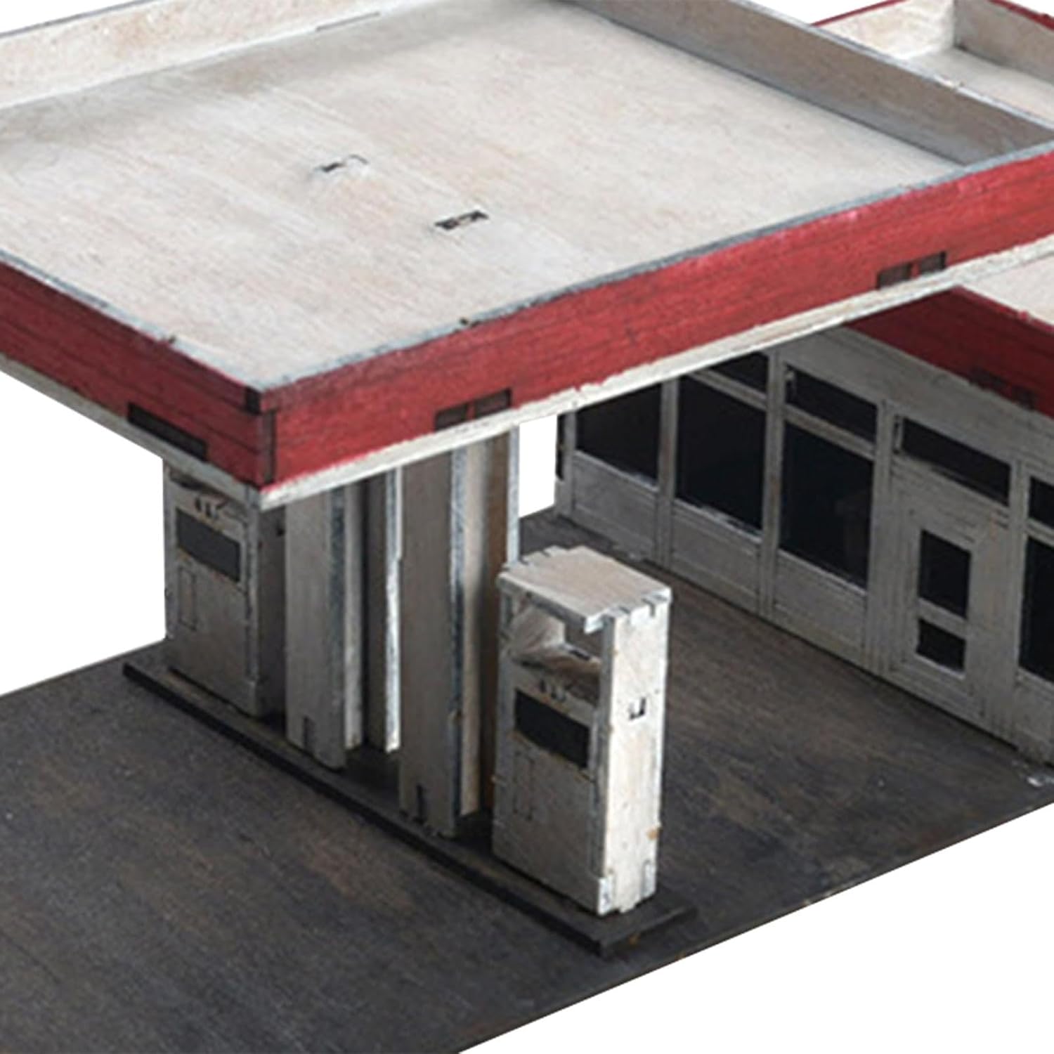 172 164 Kits de modelos de construcción, desmontaje rompecabezas 3D pintura de bricolaje, escena de arquitectura de gasolinera para accesorios de