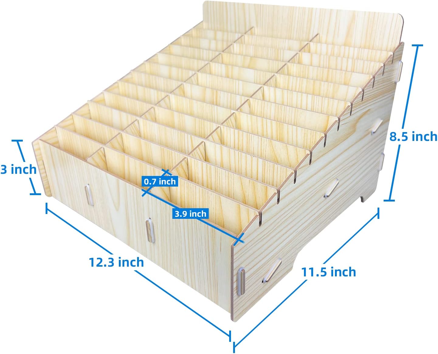 Hejall Wooden Desktop Storage Box Mobile Phone Management Storage Box Creative Desktop Office Meeting Finishing Grid Multi Cell Phone Rack Display