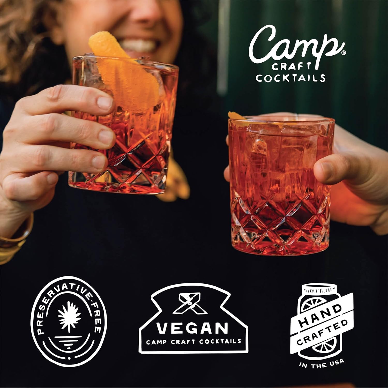 Camp Craft – Mezcla de cóctel The Old Fashioned  Kit de infusión de mezcla de bebidas prémium con frutas deshidratadas, hierbas y azúcar vegano,