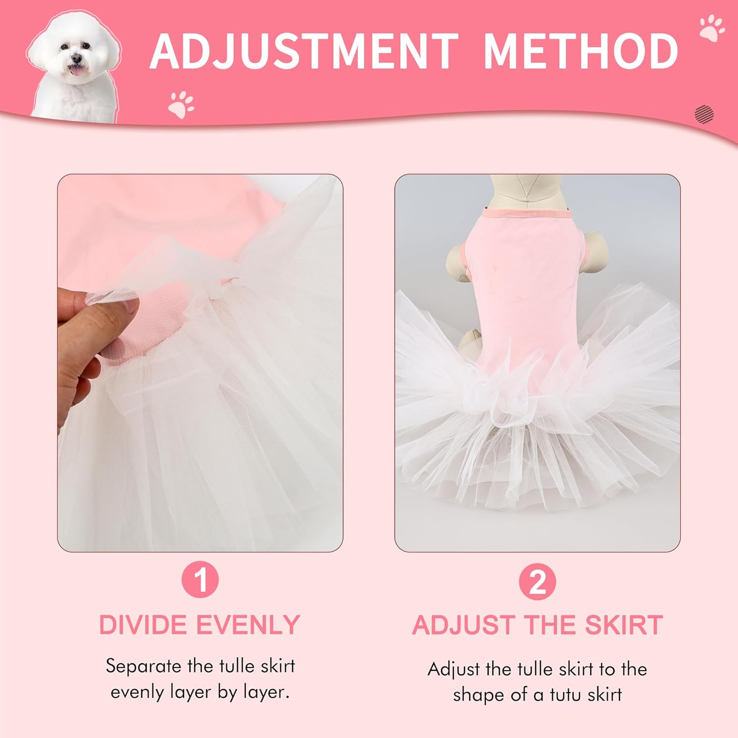 Vestido de boda para perro, falda tutú para perros pequeños, disfraz de encaje para cachorros, ropa formal para bodas, fiestas, vacaciones (rosa y