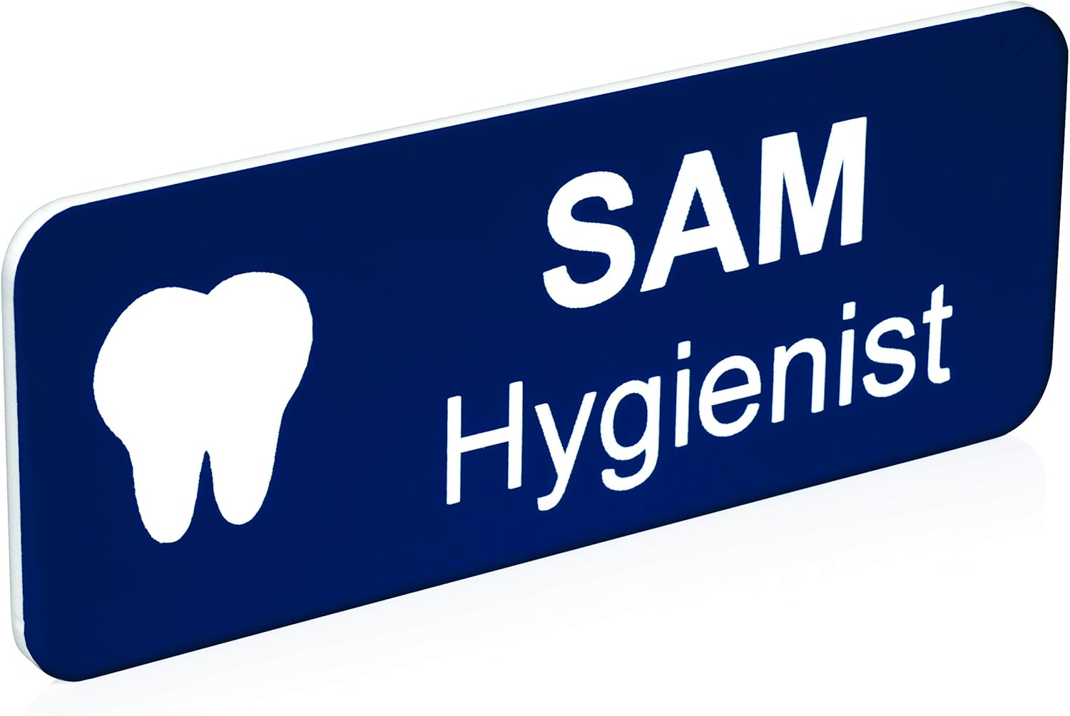 Etiqueta de nombre personalizada con logotipo de la industria insignia de identificación para profesor, agente inmobiliario, dental, médico,