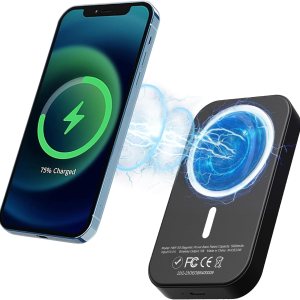 Batería magnética de banco de energía, cargador portátil inalámbrico de 10000 mAh, cargador rápido, cable USB-C, para iPhone serie 15141312, (negro) Batería magnética de banco de energía, cargador portátil inalámbrico de 10000 mAh, cargador rápido, cable USB-C, para iPhone serie 15141312, (negro)