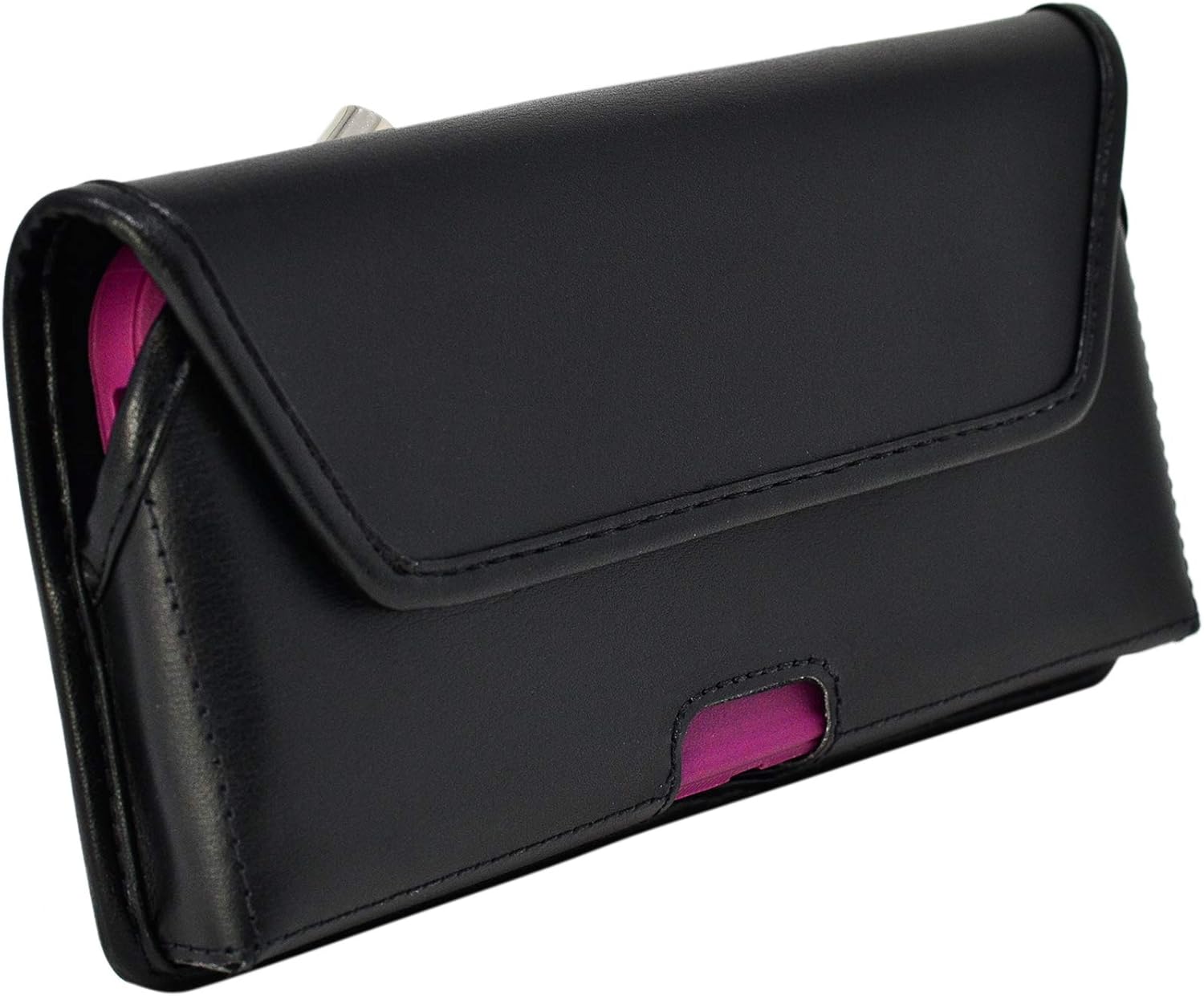 Turtleback Funda para cinturón diseñada para iPhone 12 Pro Max 5G (2020) se adapta con OB Defender o fundas voluminosas, funda de cuero negro con