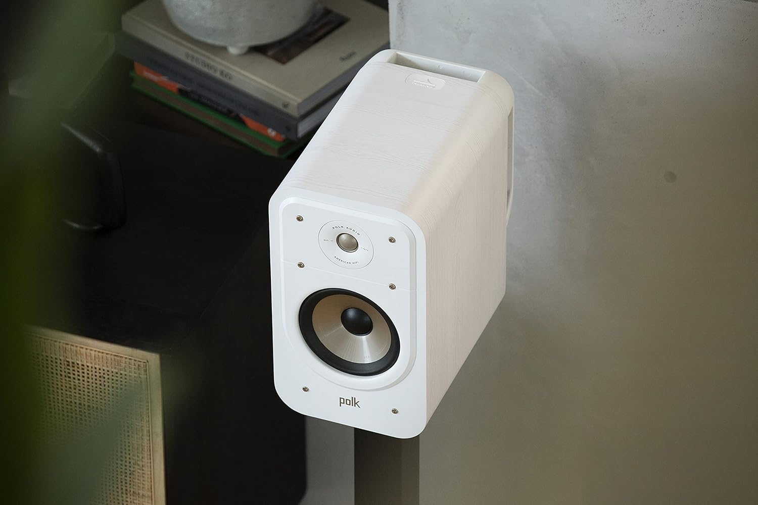 Polk Signature Elite ES20 – Altavoz de estantería, audio de alta resoluc., compatible cDolby Atmos y DTSX, tweeter de 1 pulg y woofer de 6.5 pulg,