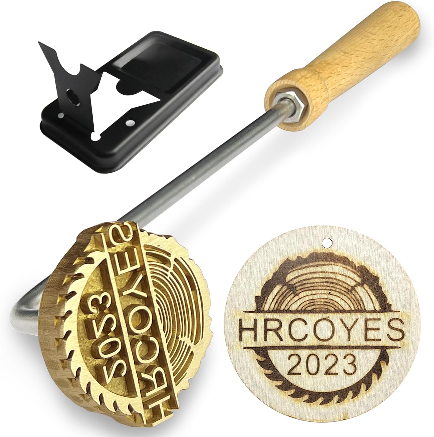 Sello de marca de madera personalizado con logotipo personalizado, sello de quemado de alimentos, pastel, hamburguesa, piel de coco, sello de marca