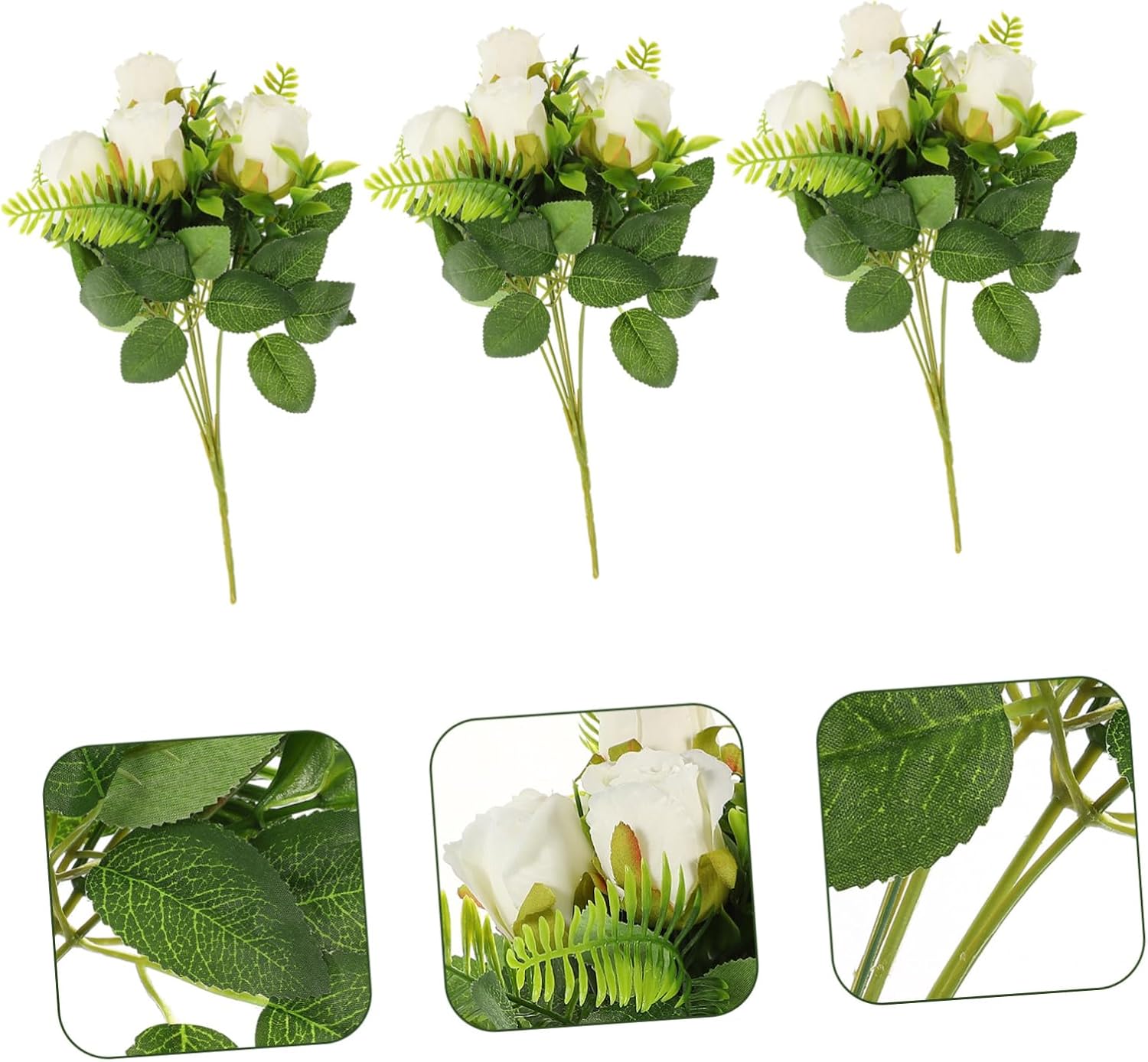 Garneck 6 pcs Rose Artificial Flower Fake Flowers Dandelion Artificial Silk Bouquet Fake Flower Arrangements False Flowers Table Decoration