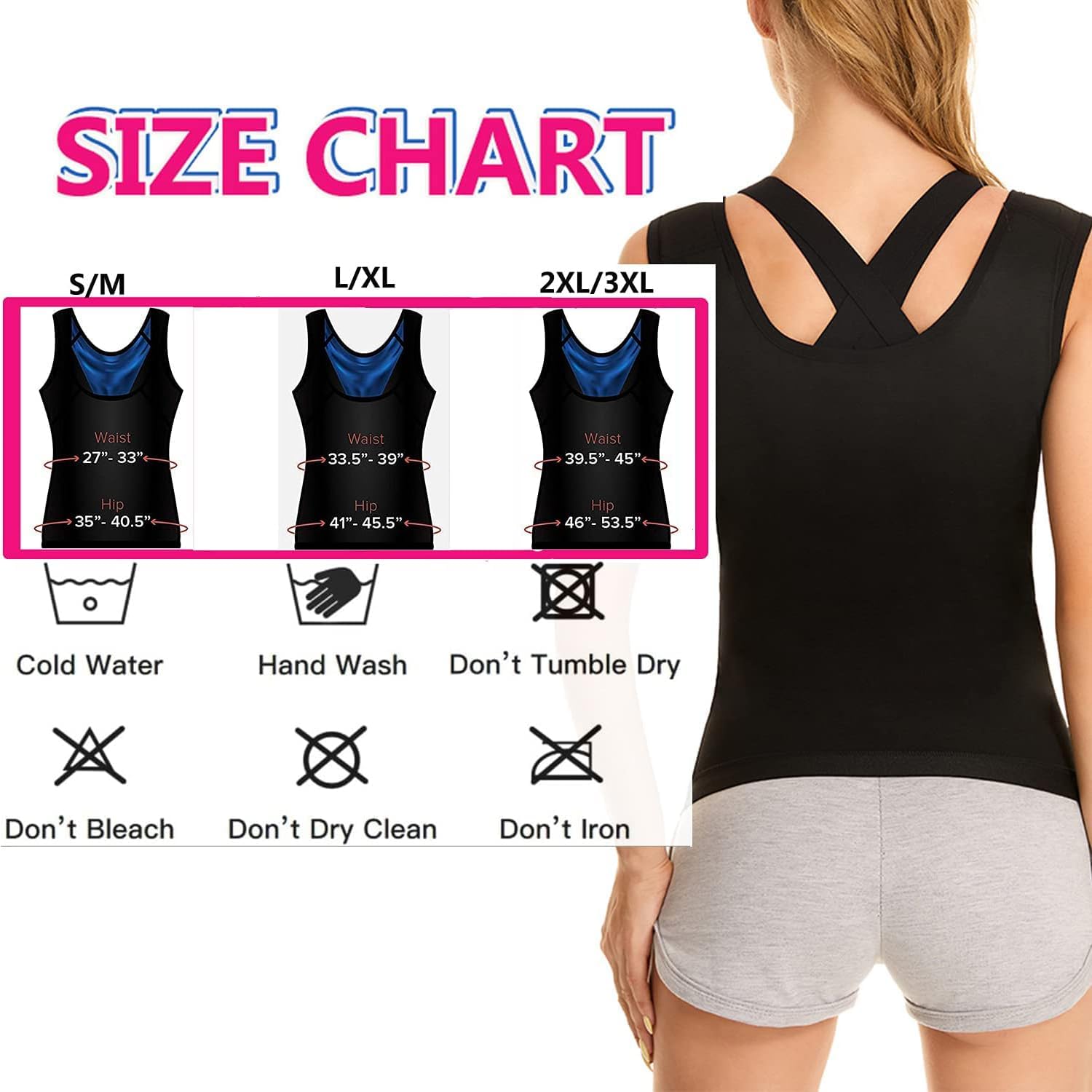 Traje de sauna para mujer, camisa de sauna para pérdida de peso, traje de sudor, chaleco de entrenamiento de cintura, chaleco de fitness con