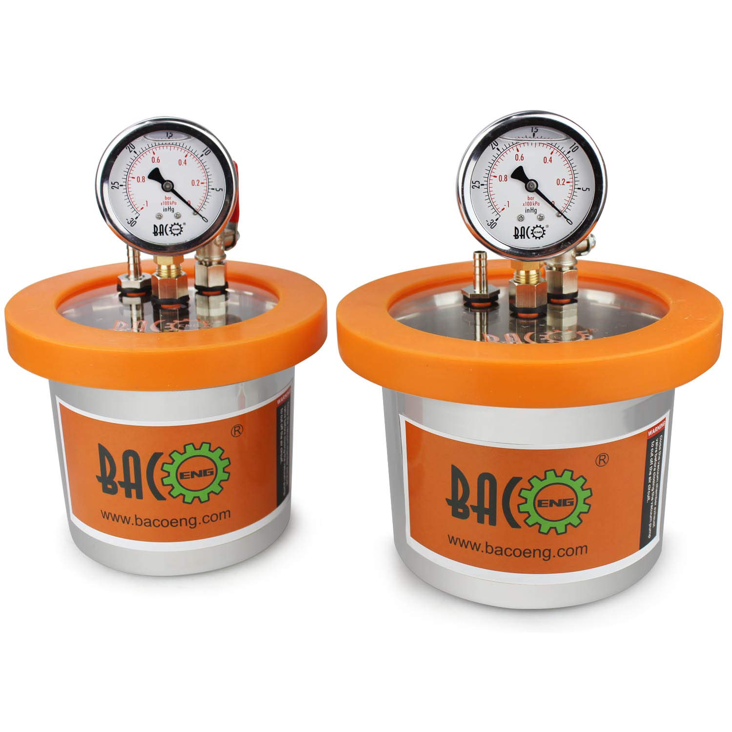 BACOENG Cámara de desgasificación al vacío de trampa de resina de acero inoxidable de 1.2 cuartos (3 galones1.2 QT2 QT disponible)