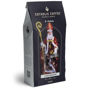 St. Nicholas Christmas Blend Café católico Heavenly Roasts café molido (grano entero), 12 onzas St. Nicholas Christmas Blend Café católico Heavenly Roasts café molido (grano entero), 12 onzas