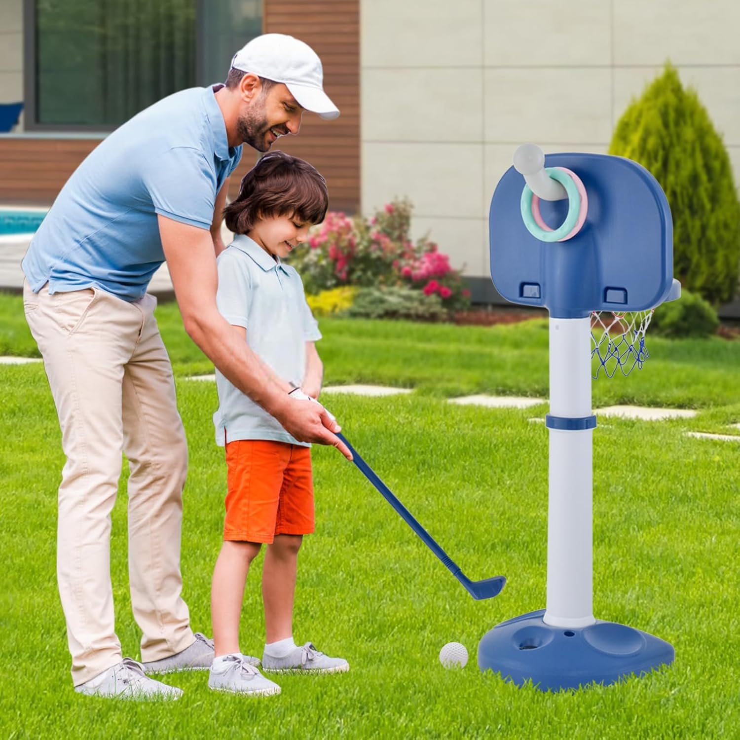 HONEY JOY Kids Basketball Hoop, Outdoor Indoor Mini Basketball Goal Toy Stand, Adjustable Height, Play Game Preschool Birthday Gift, Toddler