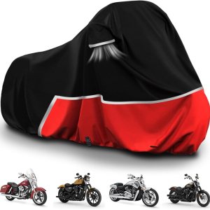 Funda impermeable para motocicleta de repuesto para modelos Harley Davidson Cruiser, 420D Oxford Cloth Softail, Dyna, Iron 883, Fat Boy 114, Funda impermeable para motocicleta de repuesto para modelos Harley Davidson Cruiser, 420D Oxford Cloth Softail, Dyna, Iron 883, Fat Boy 114,