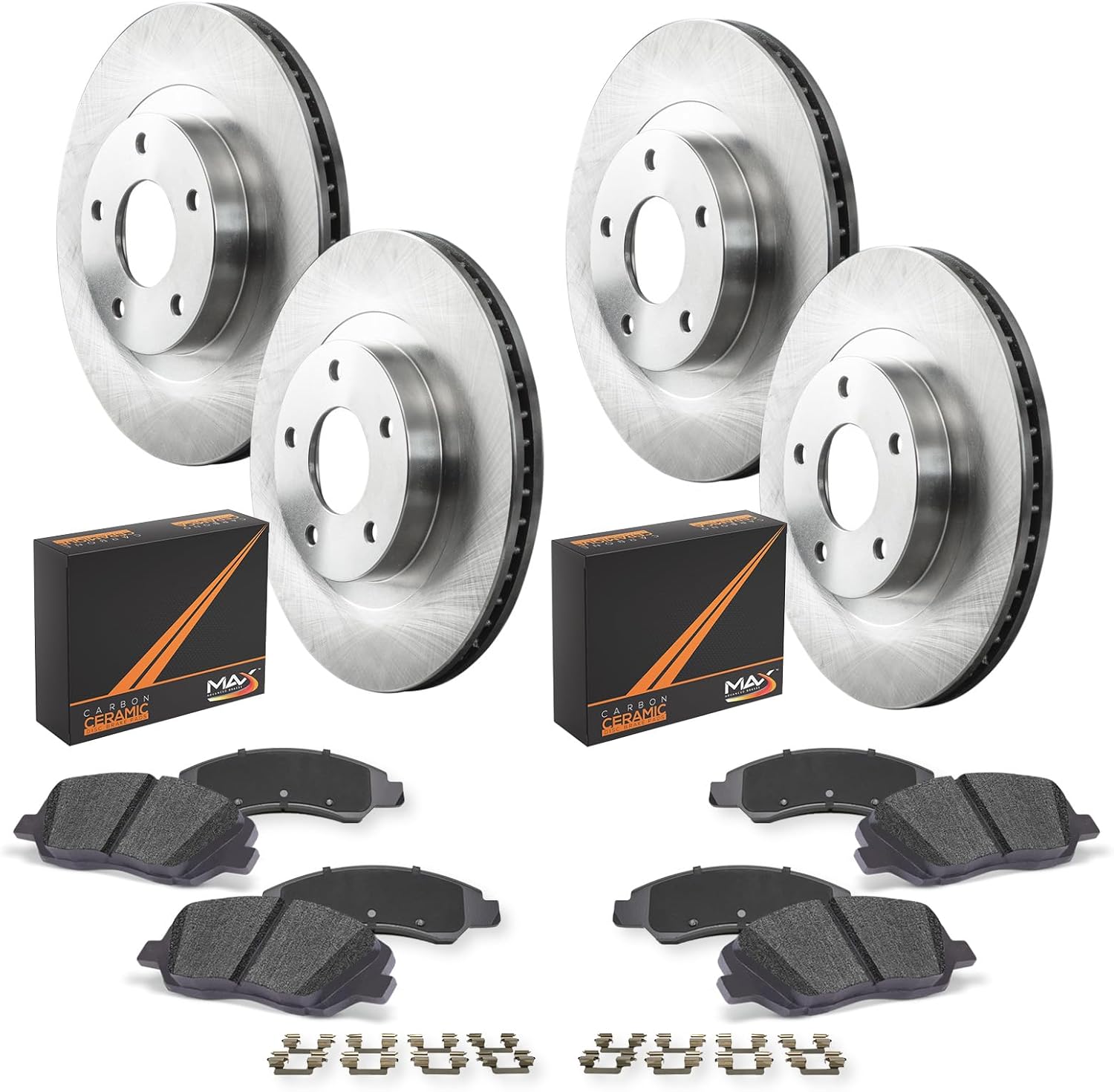 Max Advanced Brakes Kit de frenos delanteros y traseros para BMW 320i 320i 328d 328i 330i 428i 430i xDriveGT xDrive Gran Coupé de repuesto de