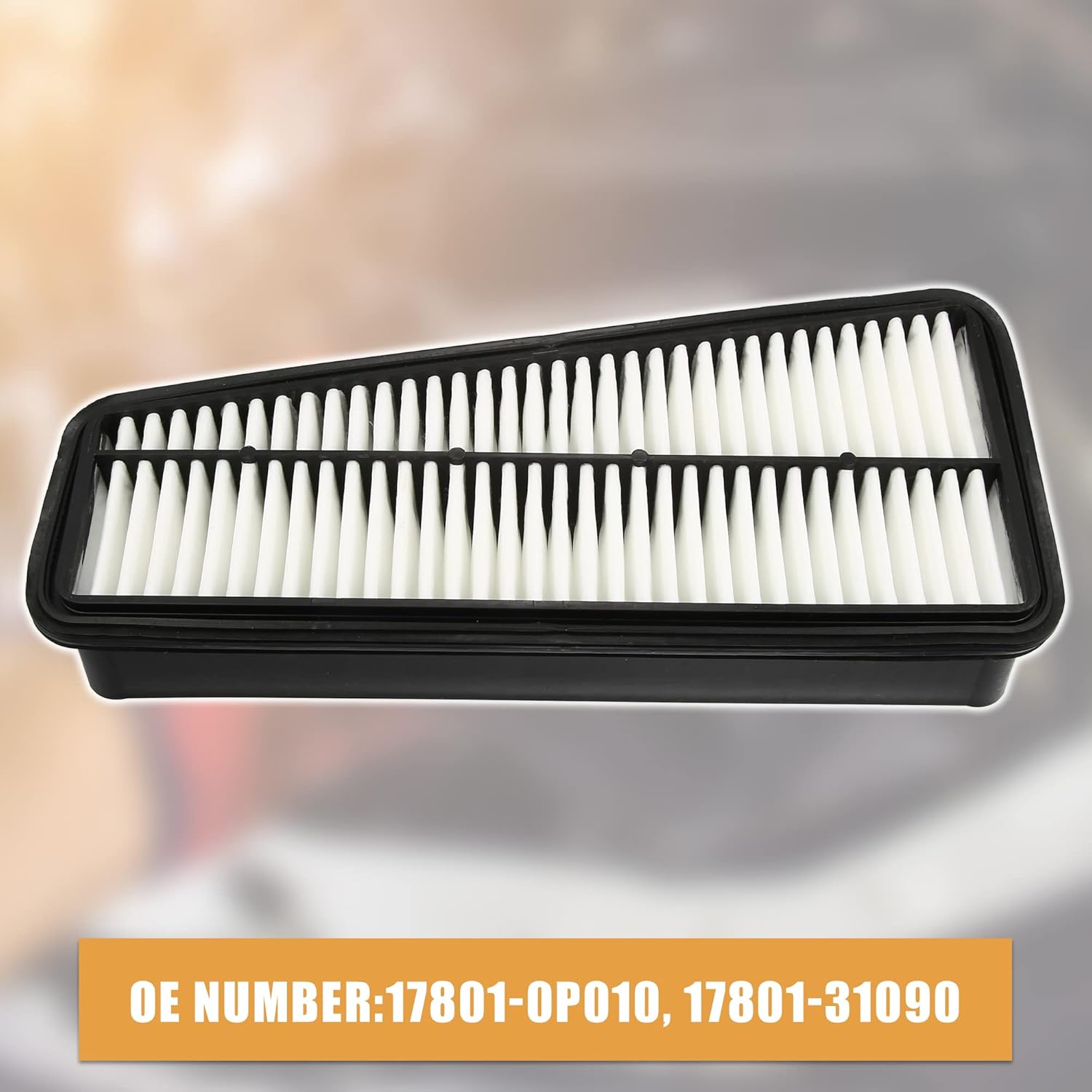 X AUTOHAUX Filtro de aire de motor de coche 17801-0P010 para Toyota 4Runner 2004-2009 para FJ Cruiser 2007-2009 para Tacoma 2005-2015 para Tundra