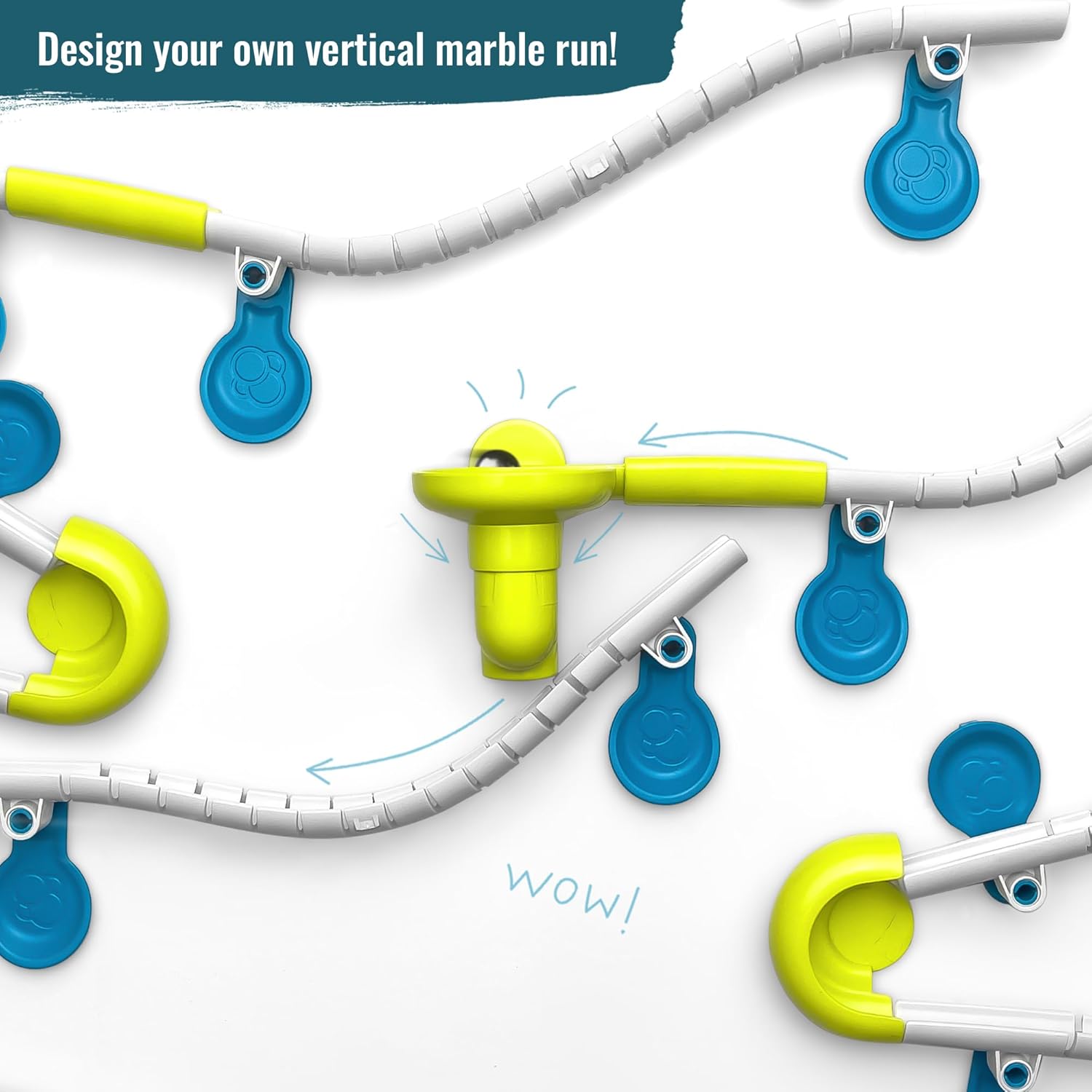 Paquete de expansión Gecko Run Marble Run Twister de Thames & Kosmos  Truco extra para juego de iniciación vertical de canicas configuración rápida