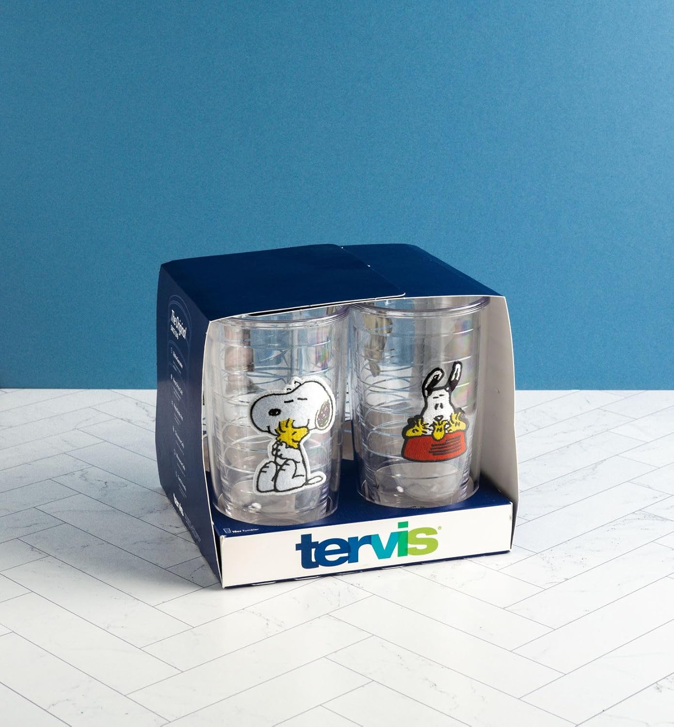 Tervis Peanuts Best Buddies Collection Snoopy Woodstock House – Vaso aislado de doble pared fabricado en Estados Unidos, vaso de viaje mantiene las