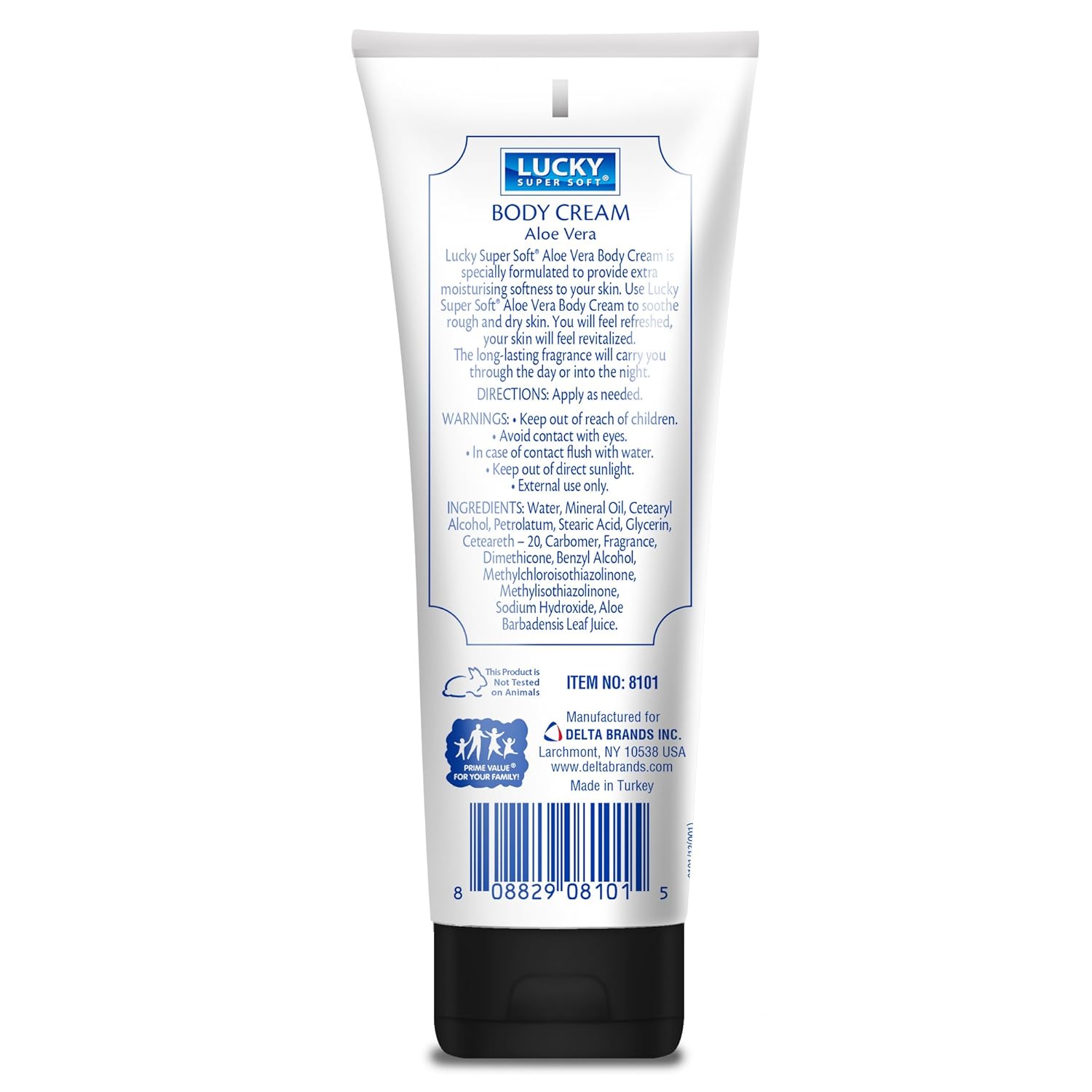 Lucky Super Soft Crema corporal, aloe vera, 8 onzas