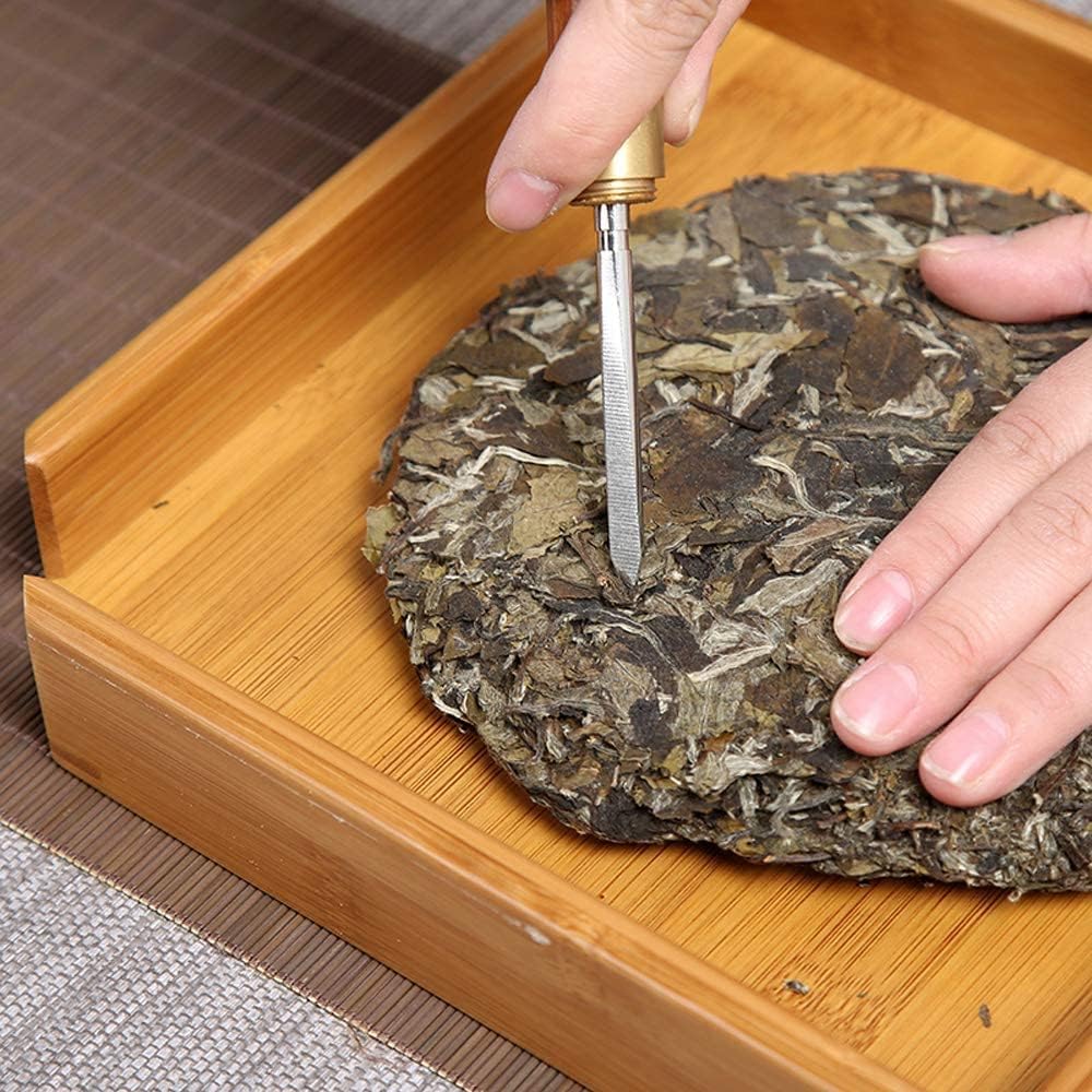 Caja de té de bambú natural de 5 capas, organizadores de té de madera y almacenamiento, gran baúl de té de madera con cajón deslizante para té Pu’er