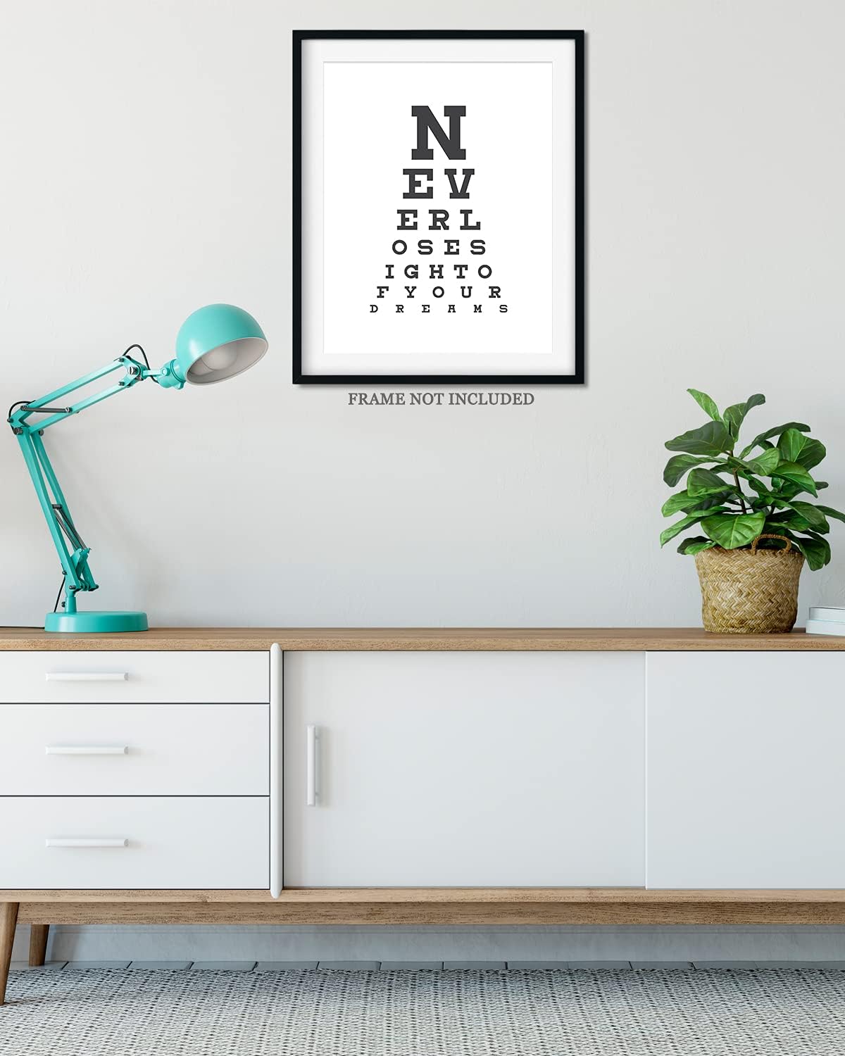 Govivo Never Lose Sight Of Your Dreams – Impresión artística de pared con cita motivacional, impresión de decoración de pared, póster o lienzo para