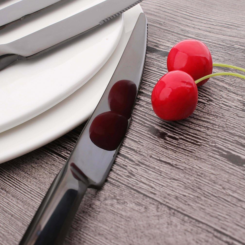 Juego de cuchillos para carne, 6 piezas, acero inoxidable 180, resistentes, 9 pulgadas, servicio para 6 cubiertos, utensilios de mesa, aptos para