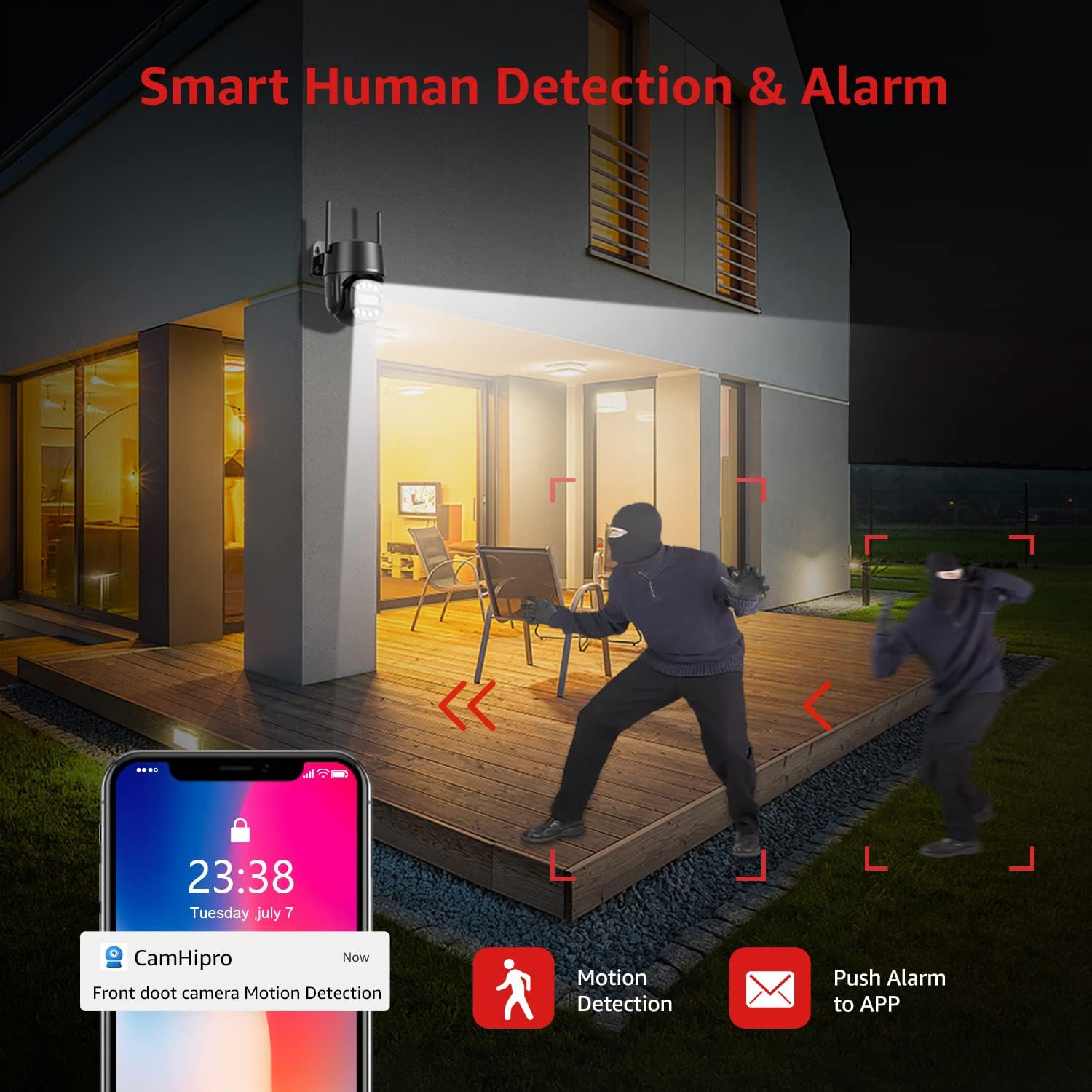 BOAVISION Cámara de seguridad 4G para exteriores, cámara de exterior Wi-Fi de doble lente 2K, cámaras PTZ de 360 para seguridad del hogar con