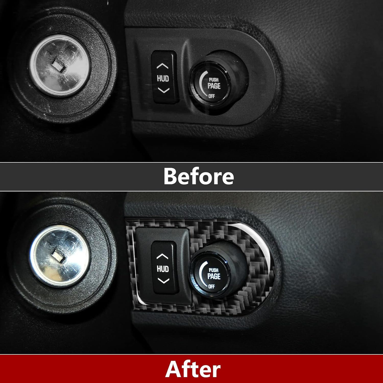 Coche HUD panel adhesivo fibra de carbono accesorios interiores para Chevrolet Camaro 2010 2011 2012 2013 2014 2015