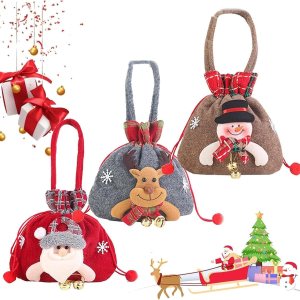 KEIGPERI 1 juego de bolsas para muñecas de regalo de Navidad, bolsas de regalo reutilizables con cordón, bolsas de regalo de Navidad con cordón, KEIGPERI 1 juego de bolsas para muñecas de regalo de Navidad, bolsas de regalo reutilizables con cordón, bolsas de regalo de Navidad con cordón,