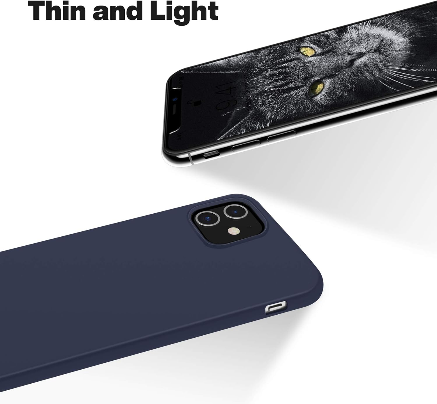 OTOFLY – Carcasa para iPhone 12 y iPhone 12 Pro de 6.1 pulgadas (2020), serie sedosa y suave al tacto Suave silicona líquida de alta calidad,
