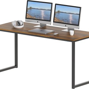 SHW Escritorio para computadora de oficina en casa, 55 pulgadas, 24 pulgadas de profundidad, nogal SHW Escritorio para computadora de oficina en casa, 55 pulgadas, 24 pulgadas de profundidad, nogal