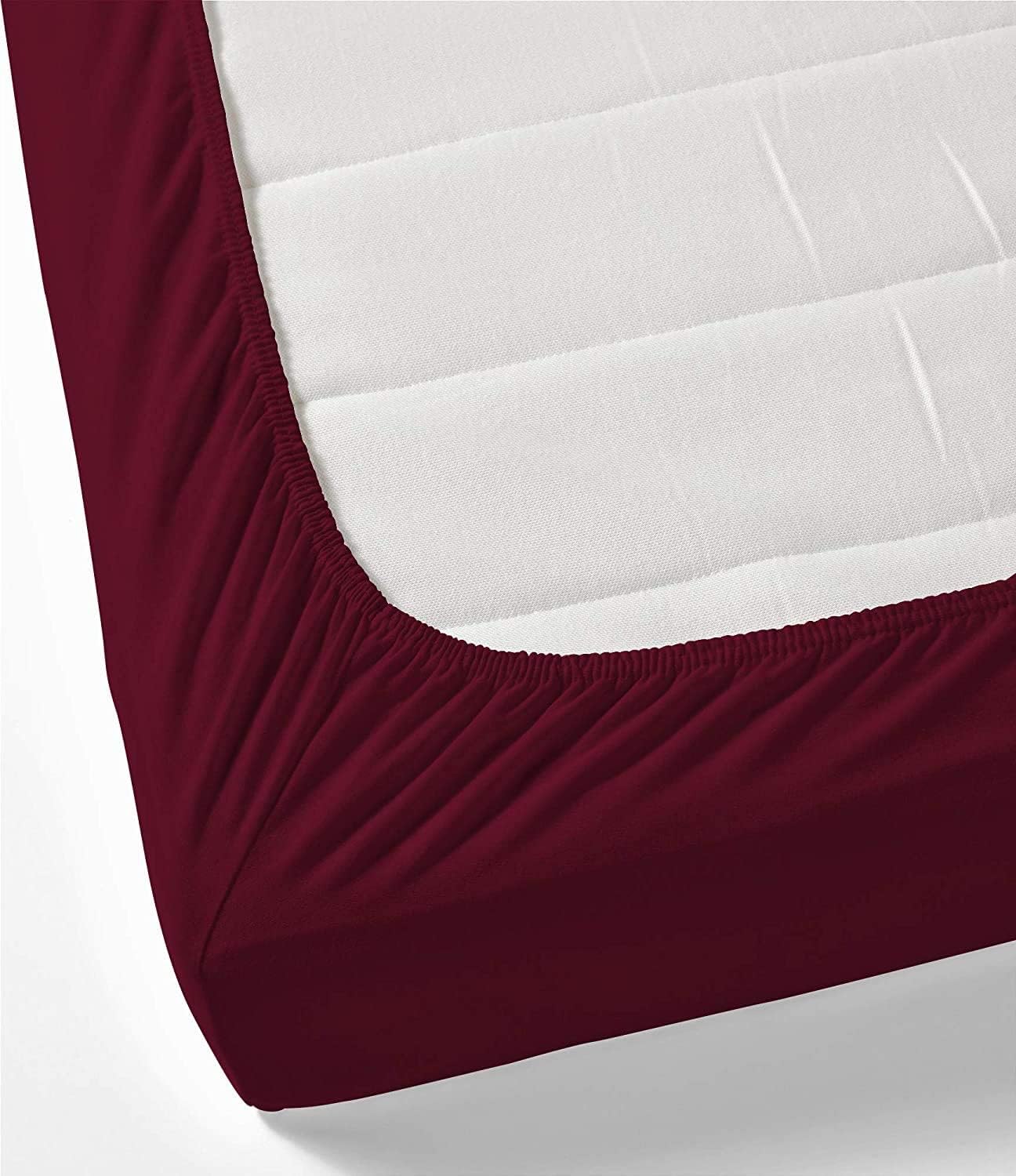 Charlottely Hues – Sábana bajera ajustable de 1000 hilos, tamaño King, 100% algodón egipcio, tejido satinado, expansible, elástico para colchones de