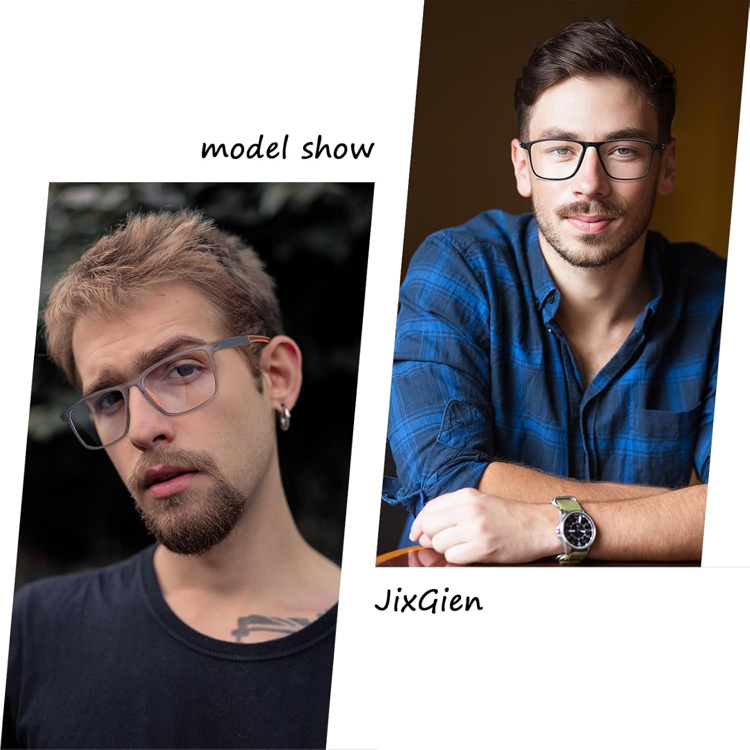 JixGien Paquete de 2 lentes de lectura para hombre, estilo deportivo, bloqueo de luz azul, lentes ligeros con filtro antideslumbrante