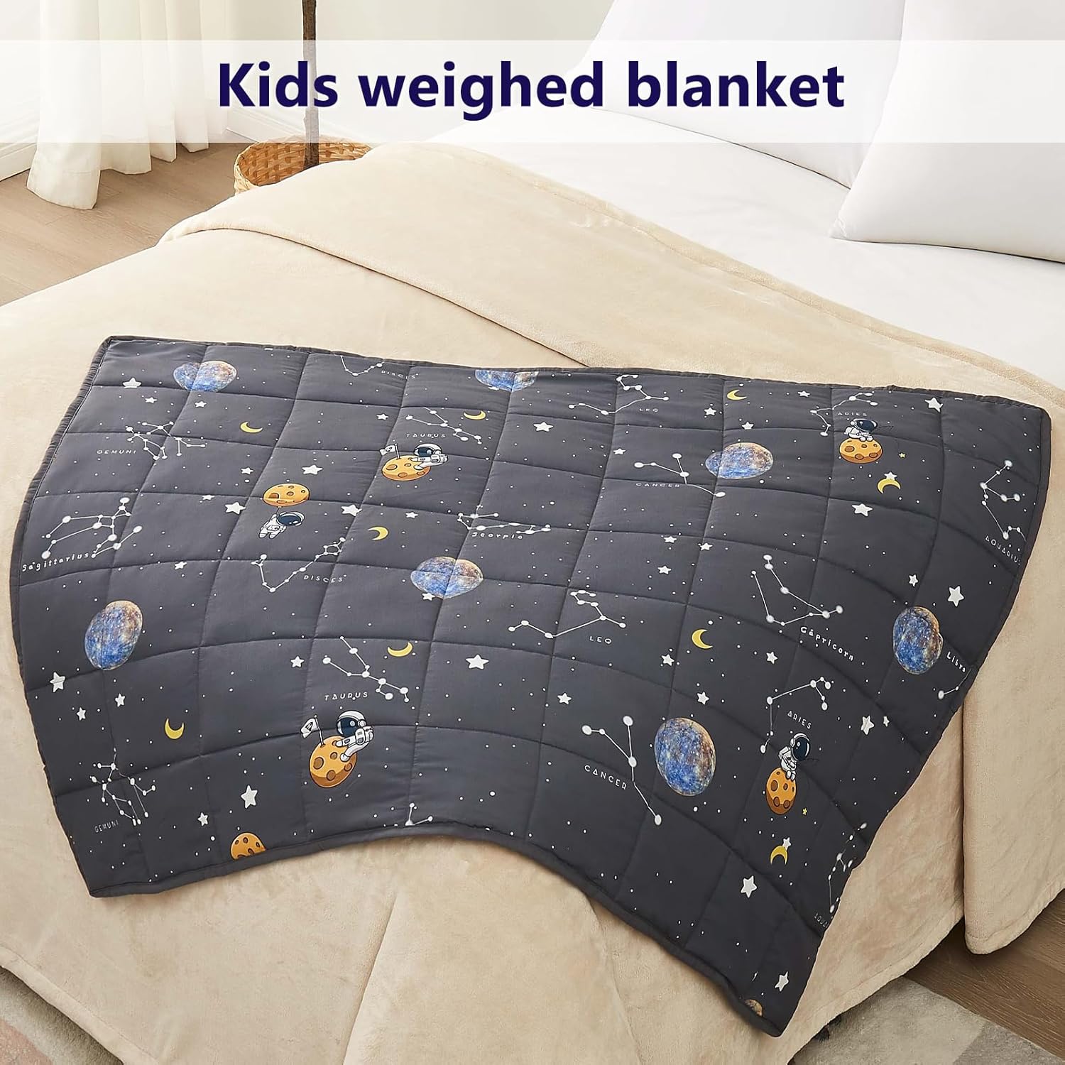 anfie Manta con peso para niños (40 x 60 pulgadas, 7 libras), manta con peso para niños, manta refrescante para dormir, manta transpirable de tamaño