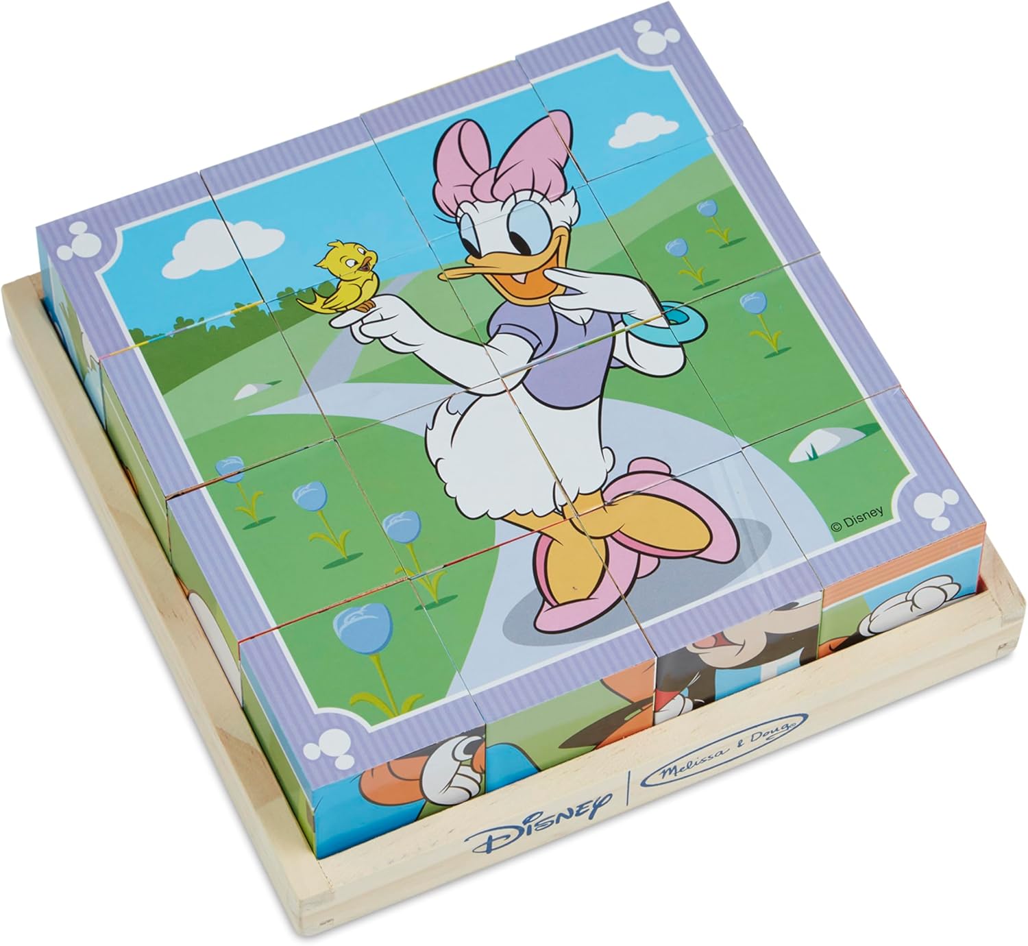 Melissa & Doug Disney Mickey Mouse Rompecabezas de cubo de madera