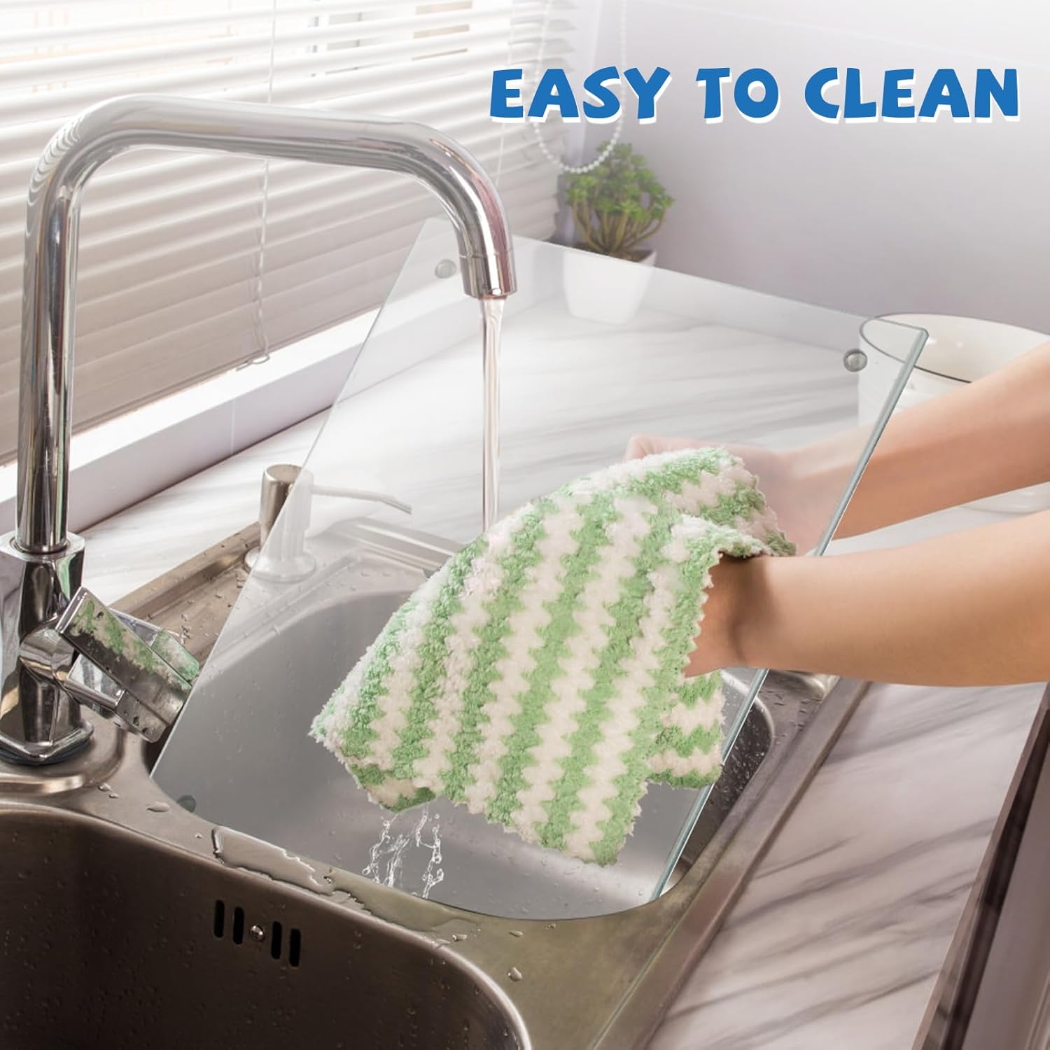Tabla de cortar de vidrio templado, duradera, resistente a roturas, apta para lavavajillas, vidrio transparente con patas de goma, resistente a los