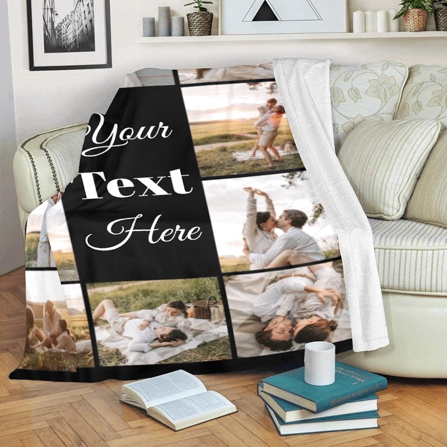 Manta personalizada con imagen, regalos personalizados para cumpleaños, aniversario, Navidad, Año Nuevo, 10 fotos, 30 x 40 pulgadas (forro polar de