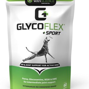 VetriScience GlycoFlex Sport – Suplemento deportivo para cadera y articulaciones para perros, masticables de apoyo articular con mejillón de labios VetriScience GlycoFlex Sport – Suplemento deportivo para cadera y articulaciones para perros, masticables de apoyo articular con mejillón de labios