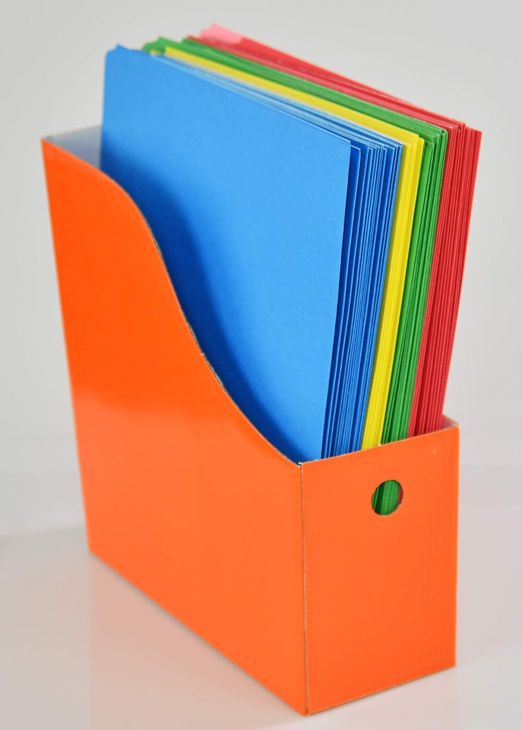 Home-X Juego de 6 soportes para archivadores de revistas, almacenamiento de escritorio, documentos, carpetas, libros y revistas organizador para