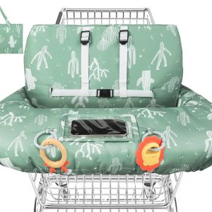 Yoofoss Funda para carrito de compras para bebé, funda para silla alta 2 en 1 con arnés de seguridad, fundas de carrito multifuncionales para niños Yoofoss Funda para carrito de compras para bebé, funda para silla alta 2 en 1 con arnés de seguridad, fundas de carrito multifuncionales para niños