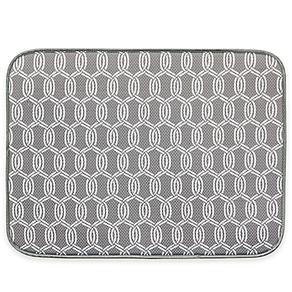The Original – Tapete para secar platos XL, doble enrejado, gris, 18 x 24 pulgadas, reversible