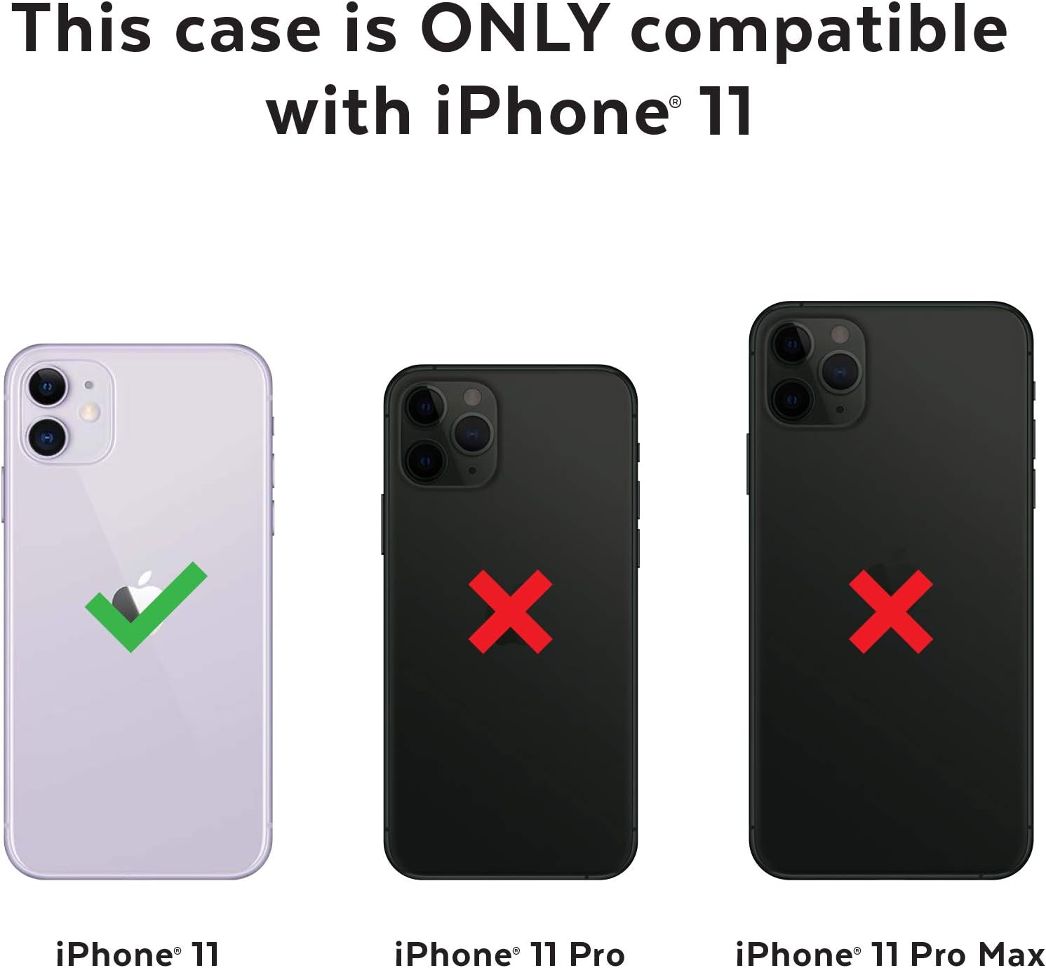 Speck Funda para iPhone 11 y iPhone XR, protección contra caídas, diseñada para MagSafe para iPhone11 y iPhoneXR, delgada, color negro, CandyShell