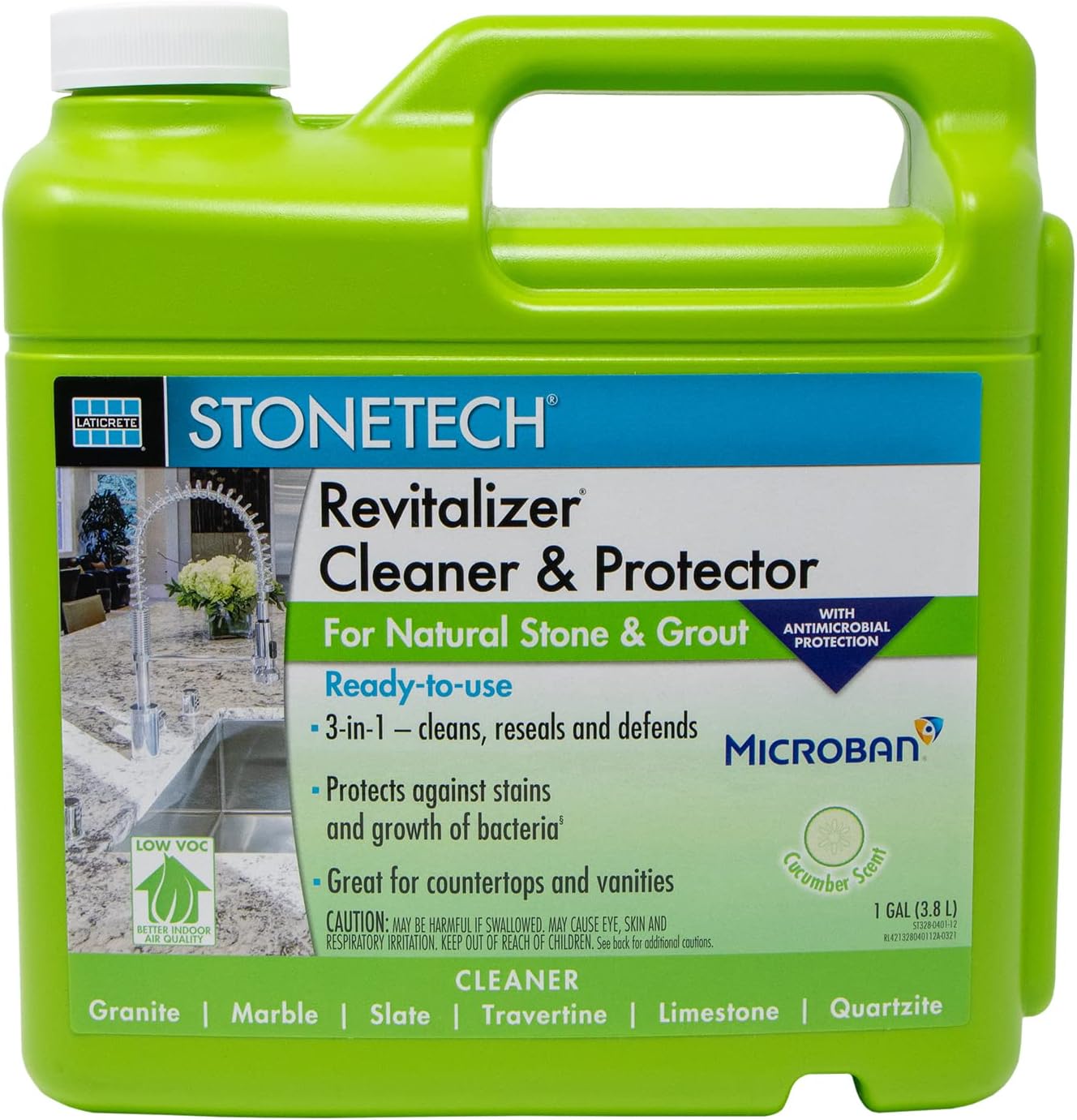 STONETECH Limpiador y protector revitalizador, botella de 1 galón (3.8L) con aroma a pepino