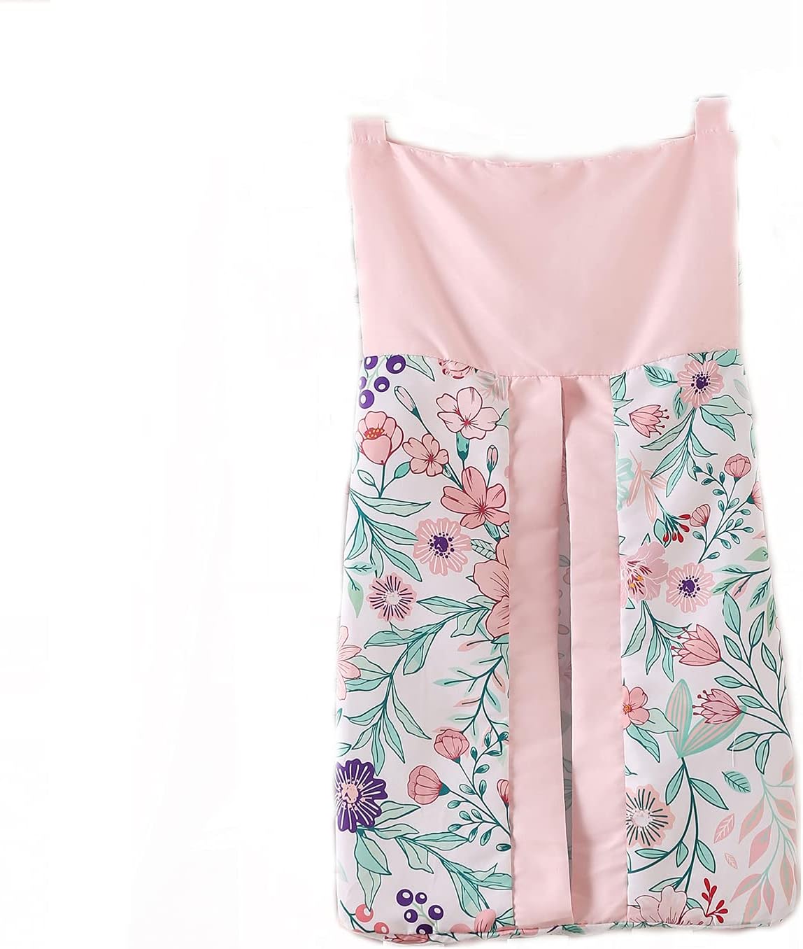 Juego de ropa de cama de cuna de jirafa rosa para niñas, juego de ropa de cama de cuna de jirafa floral incluye colchasábana bajera, falda, cenefa