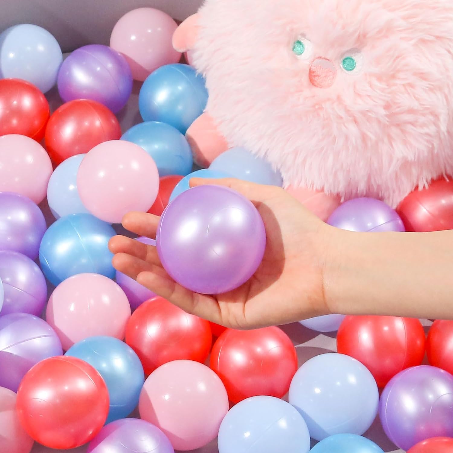 Pelotas para hoyos de bolas, sin ftalatos, sin BPA, bolas de plástico no tóxicas para niños y diversión para jugar