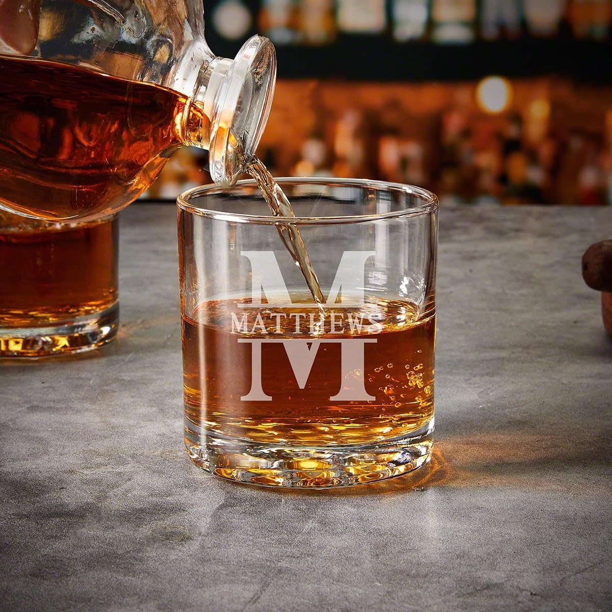Juego de vasos de whisky Buckman personalizados y decantador de whisky El Matador Bull (regalo personalizado)