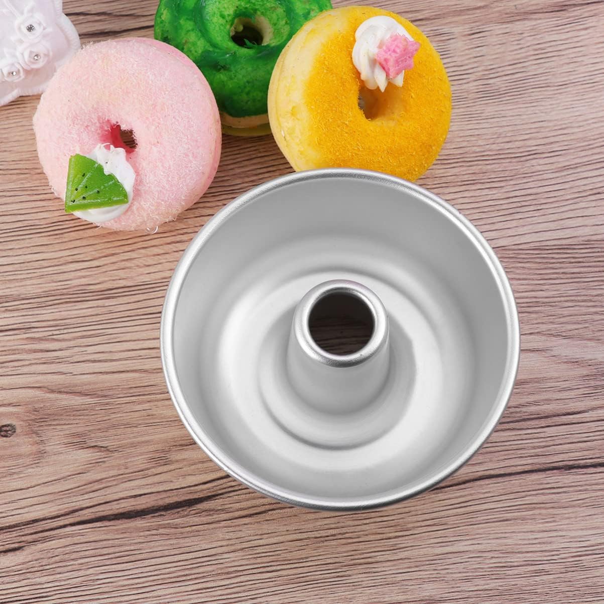 YARDWE Savarin – Molde para pastel de donas molde de aluminio para hornear, mousse de chocolate, brownies de postre, donuts de postre, herramientas