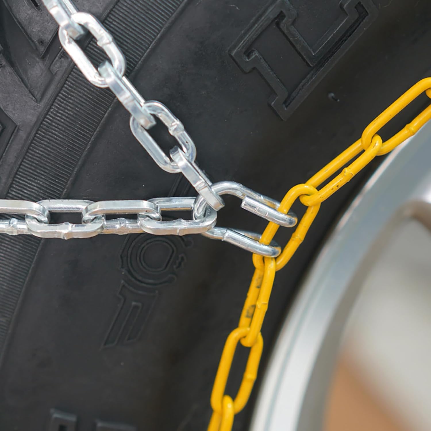 SCITOO HKN100 – Cadenas de nieve de instalación rápida y fácil, cadena de tracción de neumáticos para automóviles, camionetas, SUV, cadenas