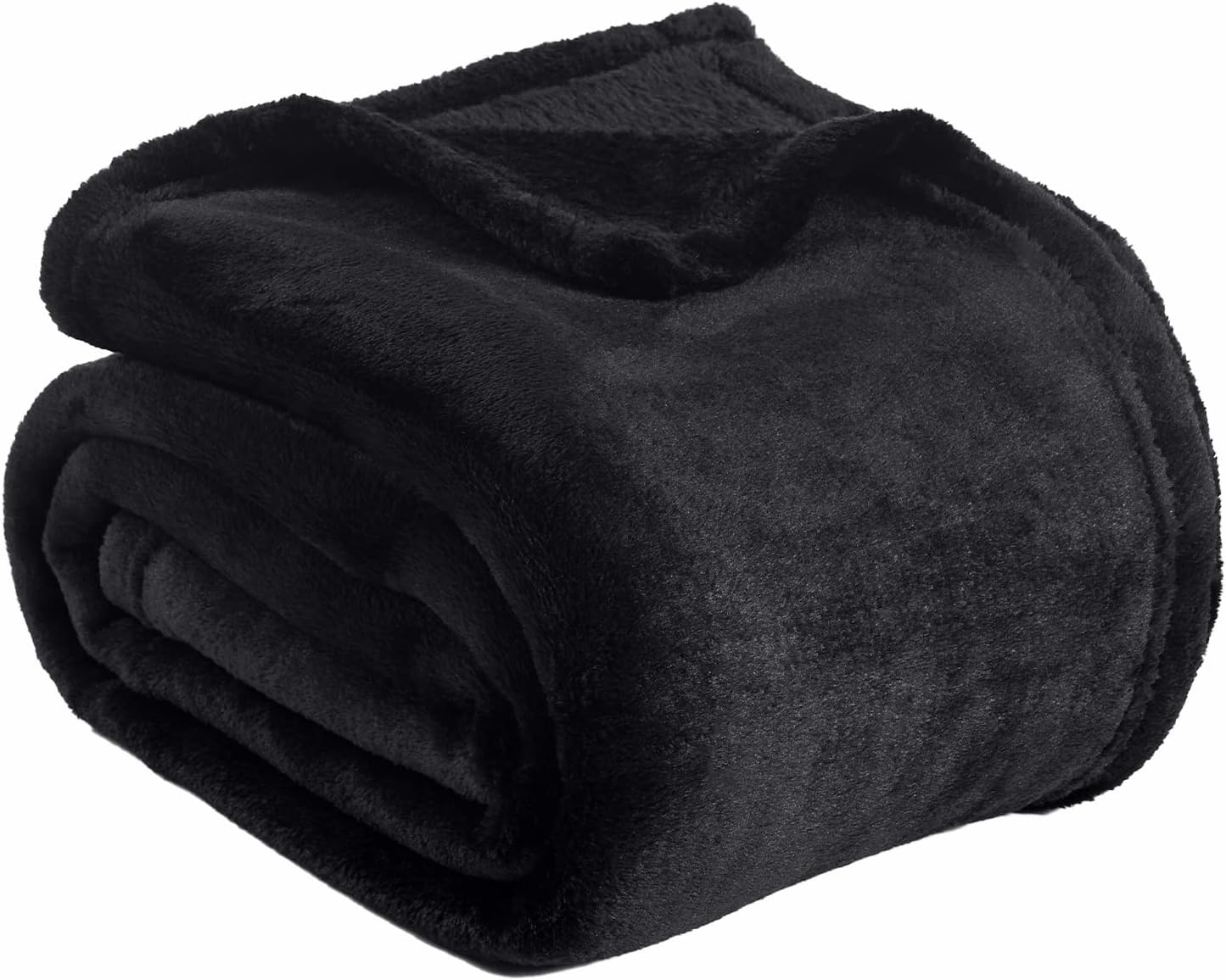 Nmosyni Manta de forro polar negra para sofá, manta mullida antiestática, cálida y acogedora para sofá y cama, manta súper suave y ligera para todas