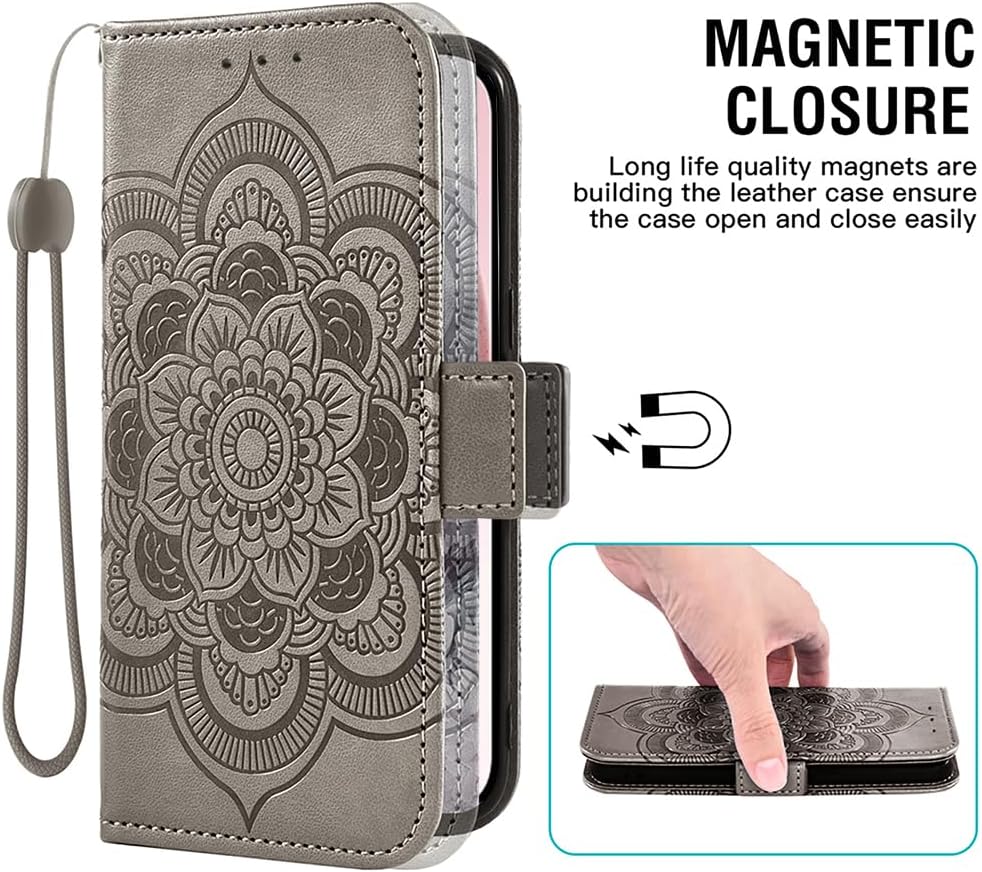 Asuwish Funda compatible con iPhone 15 de 6.1 pulgadas y protector de pantalla de vidrio templado, soporte para tarjeta de crédito, soporte para