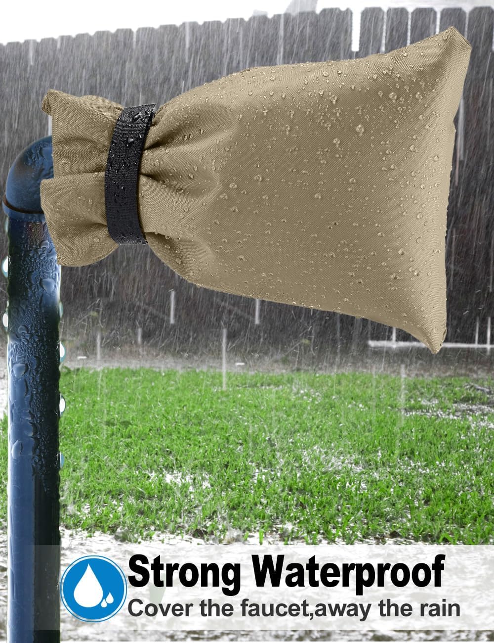 Fundas de grifo para exteriores para invierno, Pro 10 pulgadas de alto x 7 pulgadas de ancho, cubierta exterior de grifo protección contra